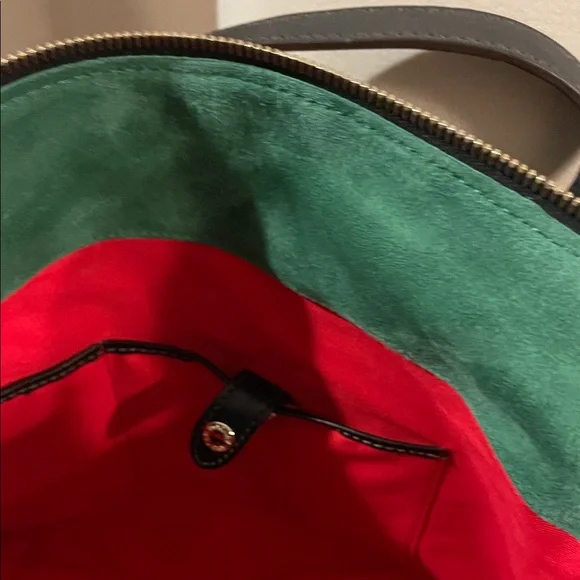 Dooney & Bourke Florentine Black Leather Shoulder Bag with Gold Accents - Picture 6 of 9